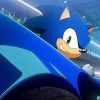 ماشین سواری سونیک در بازی Sonic Racing: CrossWorlds