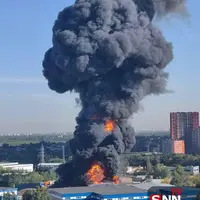 انفجارهای مهیب در انبار بزرگی در حومه مسکو
