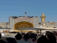 حرم امام رضا(ع) سیاه‌پوش امام عسکری شد