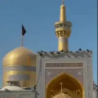 سیاه‌پوشی و نصب کتیبه ویژه شهادت امام حسن عسکری (ع) در حرم رضوی