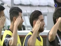 سلام نظامی ملی‌پوشان پیش از شروع دیدار مقابل هند