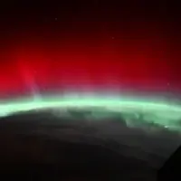 نمای شفق سرخ از ایستگاه فضایی بین‌المللی