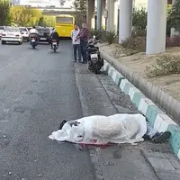 مرگ موتورسوار در بزرگراه نواب