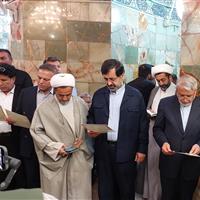 وزیر میراث‌فرهنگی حرم مطهر حضرت معصومه(س) را زیارت کرد