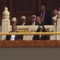 تصاویری از حضور پزشکیان و دخترش به‌عنوان مهمان ویژه در مراسم رژه بزرگ چین