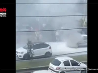 آتش‌سوزی پژو در قائمشهر