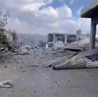 آواربرداری در شهرک الخرایب پس از حمله هوایی ارتش اشغالگر