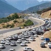 ترافیک سنگین در جاده کرج - چالوس / اجرای محدودیت ترافیکی ۱۴ شهریور