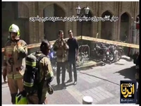 آتش‌سوزی یک مجتمع تجاری در بافت مرکزی مشهد