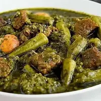 طرز تهیه خورش بامیه با سبزی