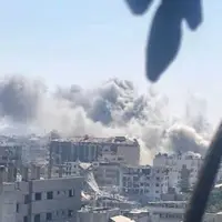 نمای دیگر از انهدام کامل برج «السوسی» غزه