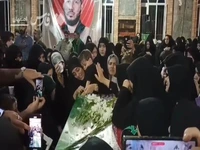 وداع همسر و فرزند شهید ثقفی با پیکر شهیدشان