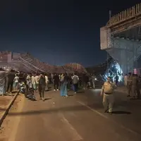 فرو ریختن پل در حال ساخت در ورودی کربلا