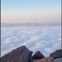 دریای ابر در ارتفاع ۴۲۳۲ متری دماوند