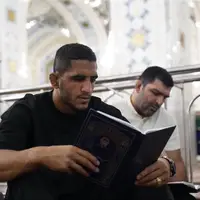 حضور ملی‌پوشان کشتی ایران در بارگاه منور رضوی