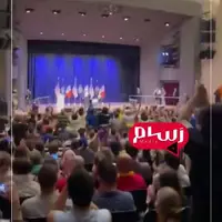 شعار یکصدای "فلسطین آزاد" در تجمع انتخاباتی ممدانی و سندرز در نیویورک