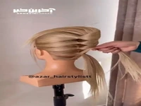 یک شینیون بافت تیغ ماهی جذاب برای مهمونی ها 