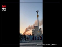 دفتر نخست‌وزیر اوکراین به آتش کشیده شد