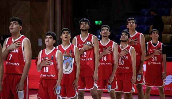 تیم بسکتبال نوجوانان ایران در رده ششم کاپ آسیا ایستاد