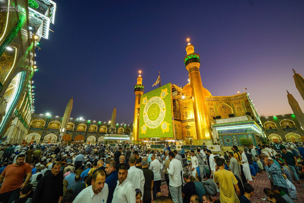 عکس/ شکوه جشن میلاد پیامبر رحمت در حرم مطهر علوی