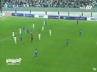 گل اول ازبکستان به ایران در ثانیه های آخر بازی