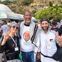 عکس/ حضور نوه نلسون ماندلا در میان حامیان فلسطین در شهر تونس