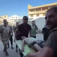 تصاویر دلخراش از انتقال شهدا و مجروحان غزه بر اثر حمله اسرائیل