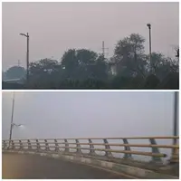  آلودگی هوا در اهواز ناشی از تداوم آتش‌سوزی در بخش عراقی تالاب هورالعظیم