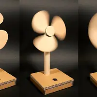 نحوه ساخت یک پنکه کوچک رومیزی با استفاده از مقوا