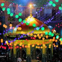 آذین بندی و چراغانی ویژه حرم مطهر رضوی در ایام میلاد پیامبر(ص)
