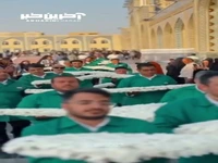 گل‌آرایی حرم مطهر رضوی به مناسبت میلاد پیامبر اکرم(ص) و امام صادق(ع)