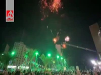  نورافشانی به مناسبت جشن میلاد پیامبر اکرم(ص) در میدان ولیعصر تهران
