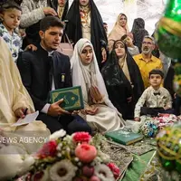 عقد زوج‌های جوان به مناسبت میلاد رسول اکرم (ص) در حرم رضوی