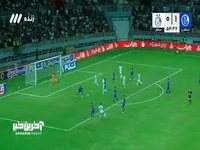 شوت خطرناک ابوالفضل جلالی از کنار دروازه به بیرون رفت
