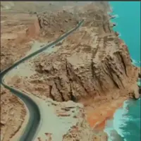 اینجا یکی از زیباترین جاده های ساحلی ایران