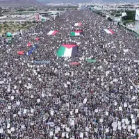تجمع بزرگ یمنی‌ها در حمایت از فلسطین