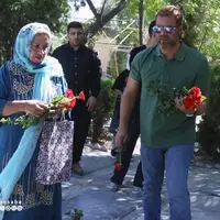 عکس/ مراسم غبارر‌ویی قطعه هنرمندان به مناسبت روز ملی سینما