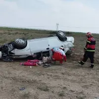 واژگونی خودرو در محور مهاباد - میاندوآب ۶ مصدوم برجای گذاشت
