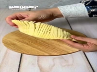 سیب زمینی رو فنری درست کن