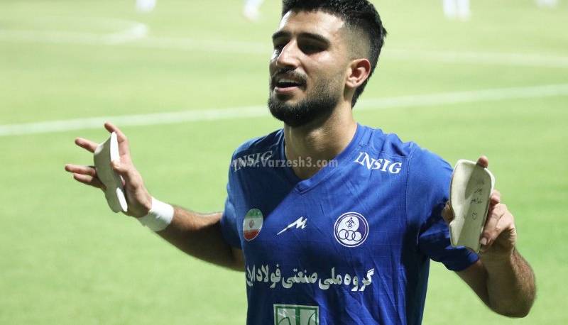 کری سنگین شریفی بعد از گلزنی به استقلال