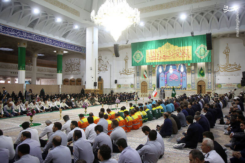 عکس/ آیین خطبه خوانی خادمان حرم حضرت فاطمه معصومه(س)