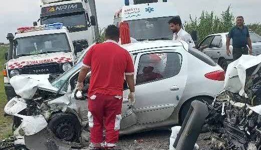 حادثه در جاده پلاژ چوباغ؛ 5 نفر مصدوم شدند
