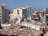 اسرائیل ساختمان دانشجویان دختر در دانشگاه اسلامی غزه را ویران کرد