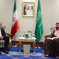 دیدار ولیعهد عربستان با رئیس‌جمهور ایران در دوحه