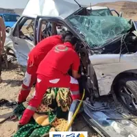 ۲ فوتی براثر تصادف در جاده جهرم_ شیراز
