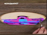 یک طراحی زیبا روی چوب از دل رنگها