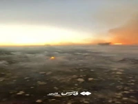 آتش گسترده در ممسنی شعله‌ور شد
