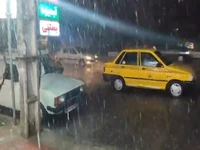 بارش شدید باران در ساری