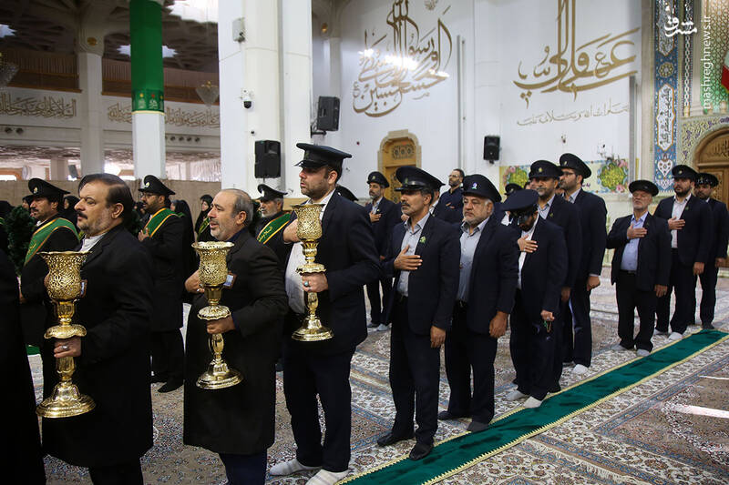 عکس/ آیین خطبه خوانی خادمان حرم حضرت فاطمه معصومه(س)