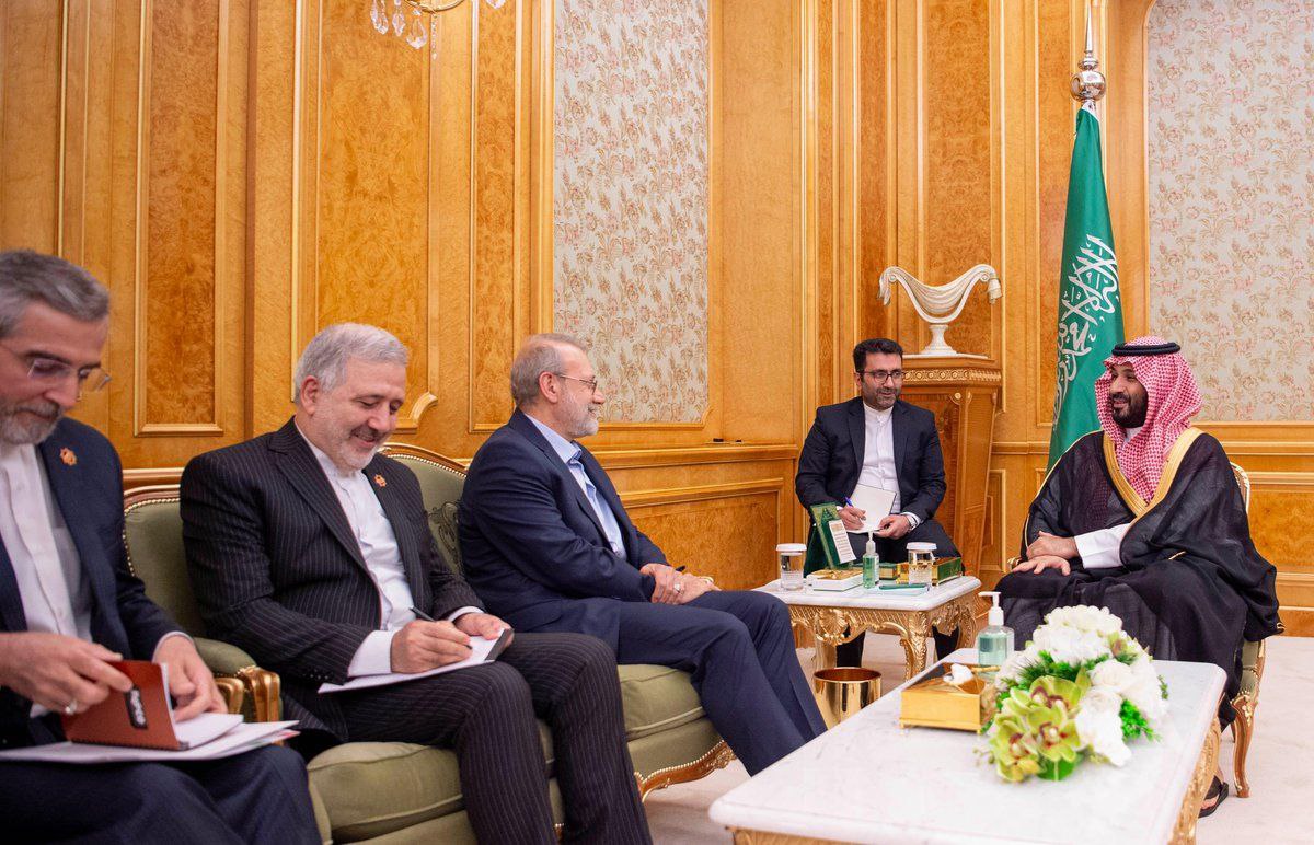 عکس/ دیدار لاریجانی با بن‌سلمان 